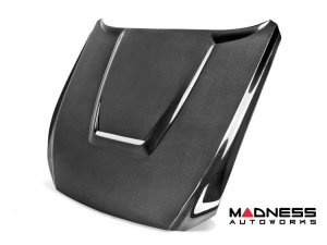 Ford Mustang Type GR Hood by Anderson Composites - Double Sided Carbon Fiber - GT350 Style